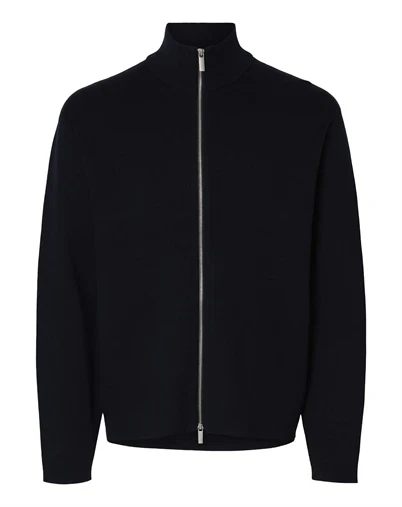 Selected - SLHTeller Relaxed Zip Cardigan - Sky Captain
